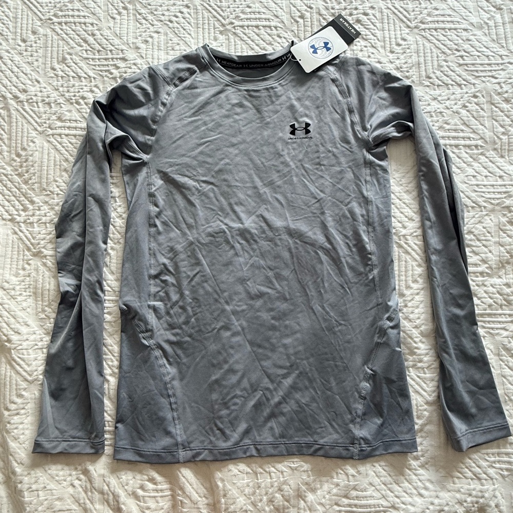 Under Armour Boys Long Sleeve Performance Shirt - Gray